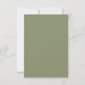 Linen & Sage Green Arch Minimalist w Meal Choice 出欠カード (裏面)