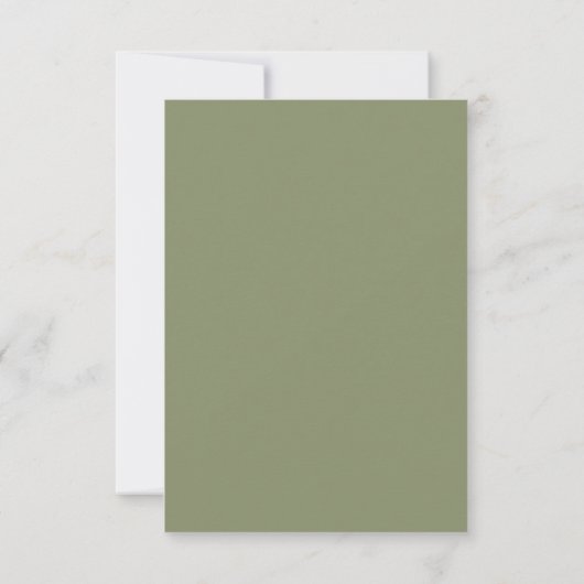 Linen & Sage Green Arch Minimalist w Meal Choice 出欠カード (裏面)