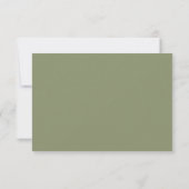  Linen & Sage Green with QR Code Boho Minimalist  出欠カード (裏面)