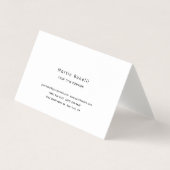 Linen Unique Classical Simple Black White 名刺 (正面)