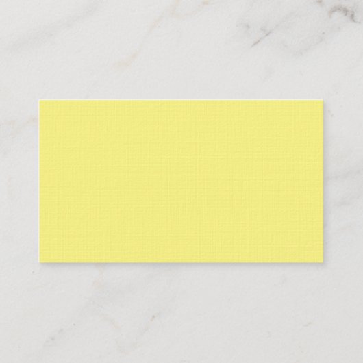 Linen Unique Classical Simple Light Yellow 名刺 (裏面)