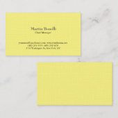 Linen Unique Classical Simple Light Yellow 名刺 (正面/裏面)