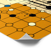 Lines and Circles Over Warm and Cool Tones ポスター (角)