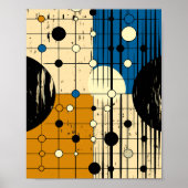 Lines and Circles Over Warm and Cool Tones ポスター (正面)