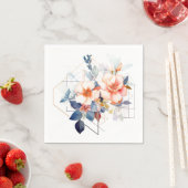 Lines&Flowers: Wedding Napkins スタンダードカクテルナプキン (インサイチュ)