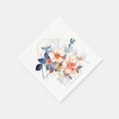 Lines&Flowers: Wedding Napkins スタンダードカクテルナプキン (角)