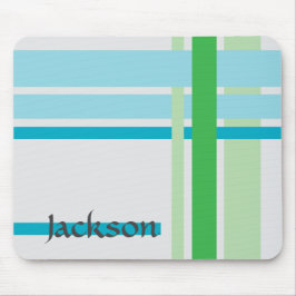 Lines in Blue and Lines in Green マウスパッド