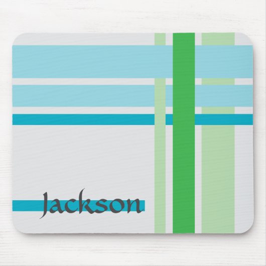 Lines in Blue and Lines in Green マウスパッド (正面)