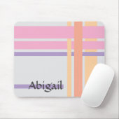 Lines in Pink and Lines in Orange マウスパッド (マウス)