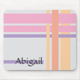 Lines in Pink and Lines in Orange マウスパッド