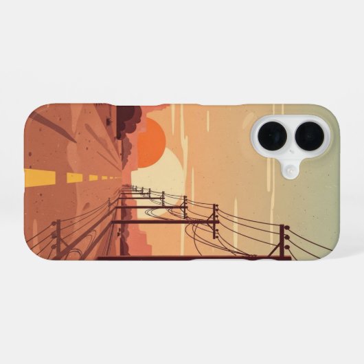 Lines Into Distance iPhone 16ケース (裏面横)