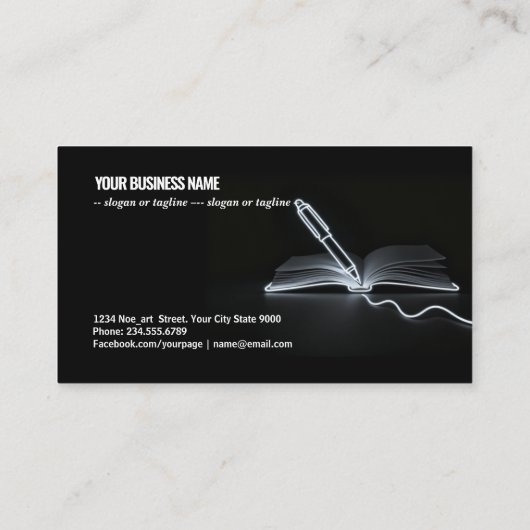 Lines of Creation: Pen and Book in Monochrome 名刺 (裏面)