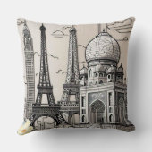 "Lines of the City" クッション (裏面)