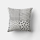 Lines pattern black and white クッション (裏面)