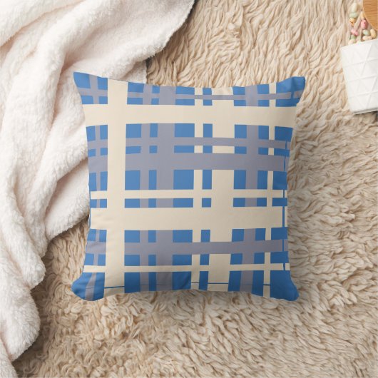 Lines Pattern Throw Pillow クッション (ブランケット)