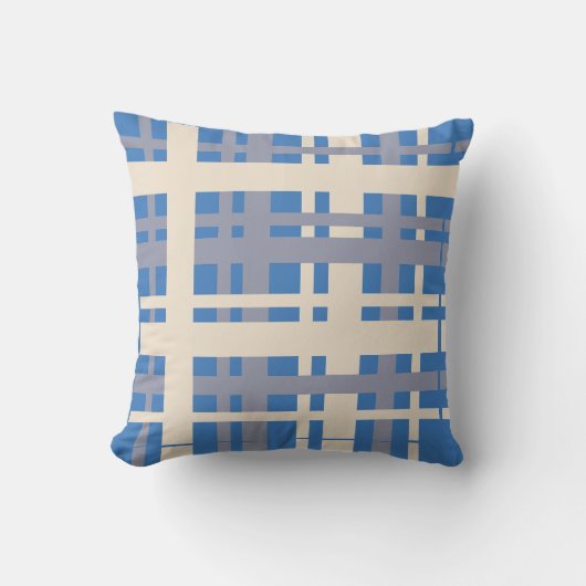 Lines Pattern Throw Pillow クッション (正面)
