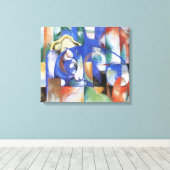 Ling Bull by Franz Marc, Cubism Artヴィンテージ キャンバスプリント (インサイチュ (ウッドフロア))