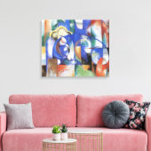 Ling Bull by Franz Marc, Cubism Artヴィンテージ キャンバスプリント (インサイチュ (リビング))