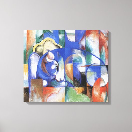 Ling Bull by Franz Marc, Cubism Artヴィンテージ キャンバスプリント (正面)