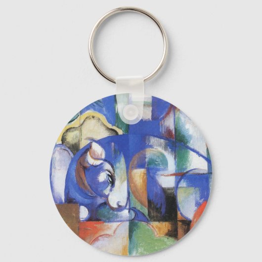 Ling Bull by Franz Marc, Cubism Artヴィンテージ キーホルダー (正面)