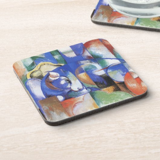 Ling Bull by Franz Marc, Cubism Artヴィンテージ コースター (左側)