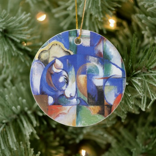 Ling Bull by Franz Marc, Cubism Artヴィンテージ セラミックオーナメント (ツリー)