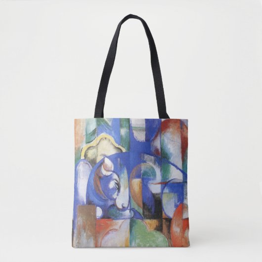 Ling Bull by Franz Marc, Cubism Artヴィンテージ トートバッグ (正面)