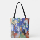 Ling Bull by Franz Marc, Cubism Artヴィンテージ トートバッグ (裏面)