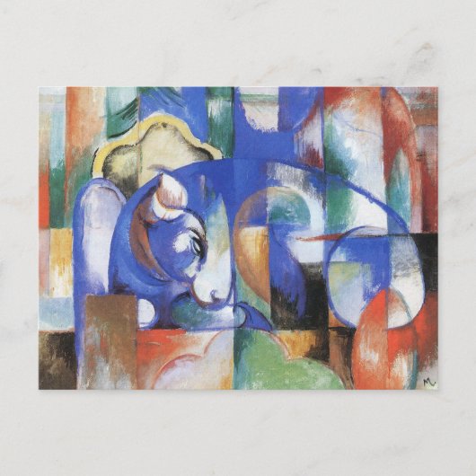 Ling Bull by Franz Marc, Cubism Artヴィンテージ ポストカード (正面)