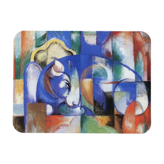 Ling Bull by Franz Marc, Cubism Artヴィンテージ マグネット (横)