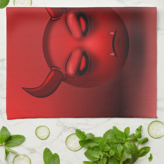 Linge De Cuisine Devilmoji キッチンタオル (折り畳み)