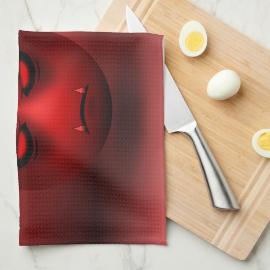Linge De Cuisine Devilmoji キッチンタオル (四つ折り)