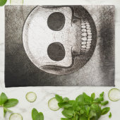 Linge De Cuisine Skullmoji Vintage キッチンタオル (折り畳み)