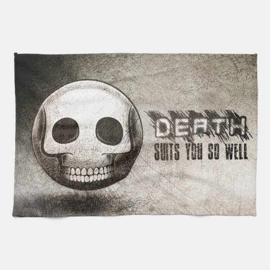 Linge De Cuisine Skullmoji Vintage キッチンタオル (横)