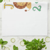 Linge j'ai 2ans - cadeau anniversaire Lion  キッチンタオル (折り畳み)