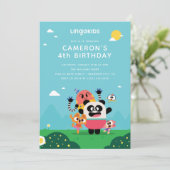 Lingokidsキャラクター誕生日 招待状 (スタンド正面)