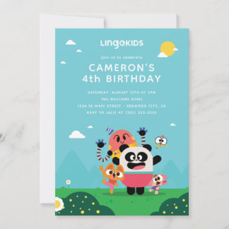Lingokidsキャラクター誕生日 招待状
