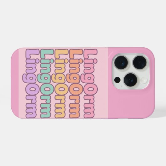 Lingorm Kawaii Bubble Letter iPhoneケース (裏面横)