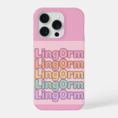 Lingorm Kawaii Bubble Letter iPhoneケース (裏面)