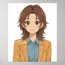 LingOrm, Orm Kornaphat Anime Illustration ポスター