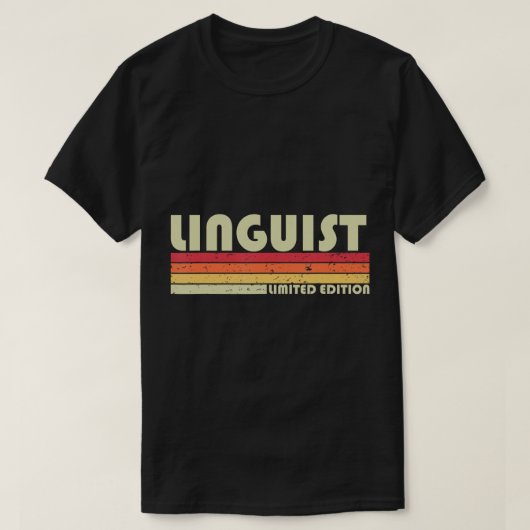 LINGUIST職業おもしろい職業誕生日Worke Tシャツ (デザイン正面)