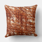 Linhas cruzadas e entalhe de quadrados enferrujado クッション (裏面)