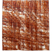 Linhas cruzadas e entalhe de quadrados enferrujado シャワーカーテン (正面)