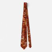 Linhas cruzadas e entalhe de quadrados enferrujado ネクタイ (正面)
