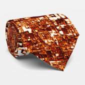 Linhas cruzadas e entalhe de quadrados enferrujado ネクタイ (ロール)