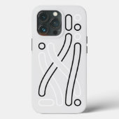 Linienmuster schwarz weiß grau iPhone Hülle Case-Mate iPhoneケース (裏面)