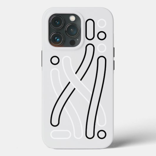 Linienmuster schwarz weiß grau iPhone Hülle Case-Mate iPhoneケース (裏面)