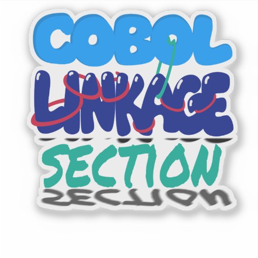 Linkage Section in Cobol Programming Sticker シール (正面)
