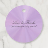 Linked Hearts Calligraphy - Lavender/Gold フェイバータグ (裏面)