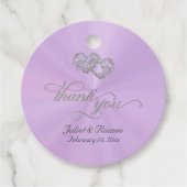 Linked Hearts Calligraphy - Lavender /Silver フェイバータグ (正面)